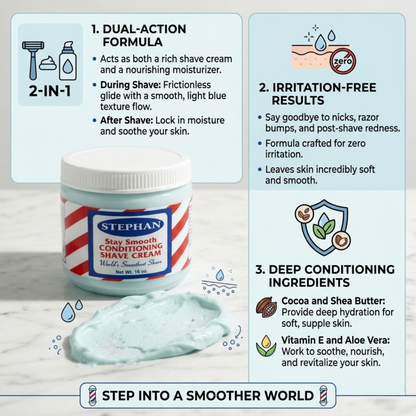 Crema de afeitar acondicionadora Stephan Stay Smooth