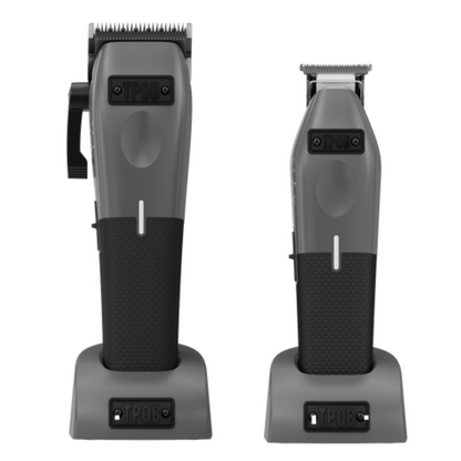 TPOB PLAY Gun Metal Grey Clipper & Trimmer Bundle