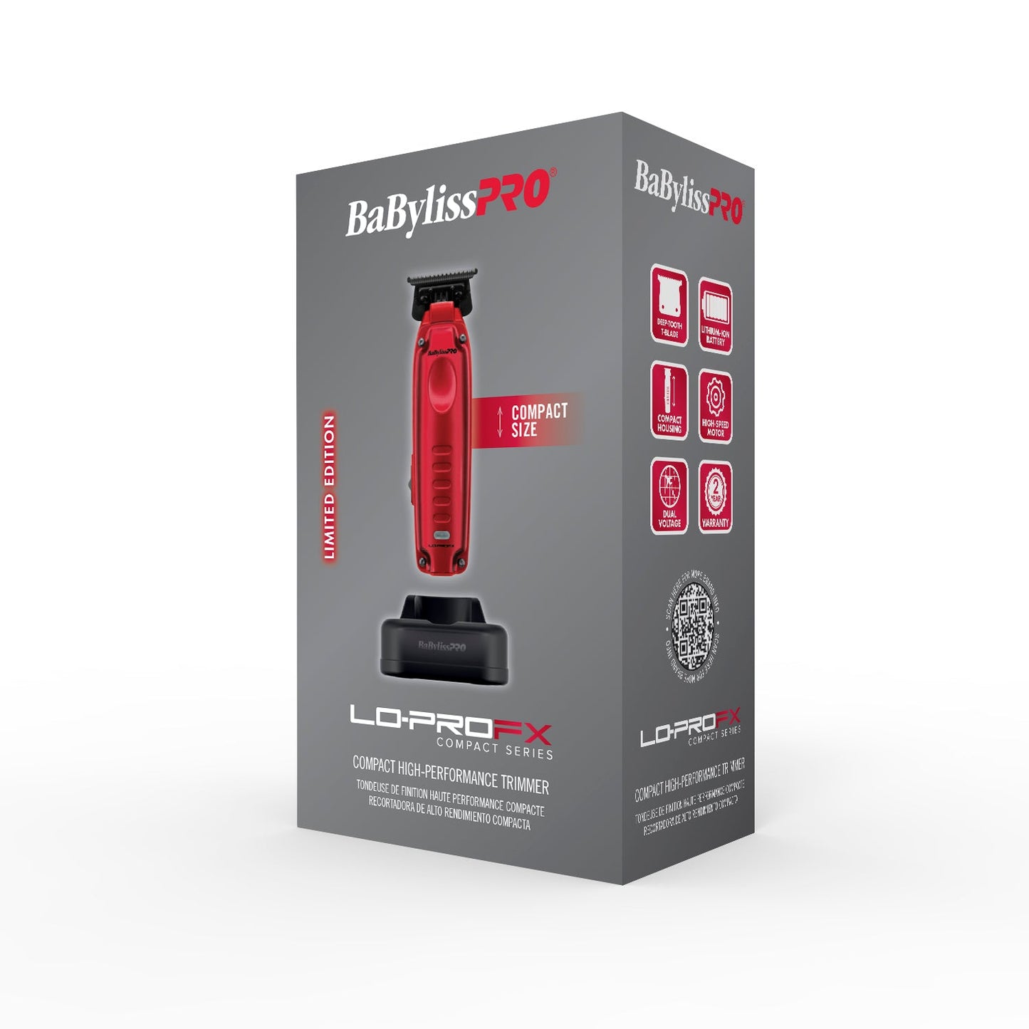 BaBylissPRO FXONE LO-PROFX High Performance Compact Trimmer - Red #FX72RD