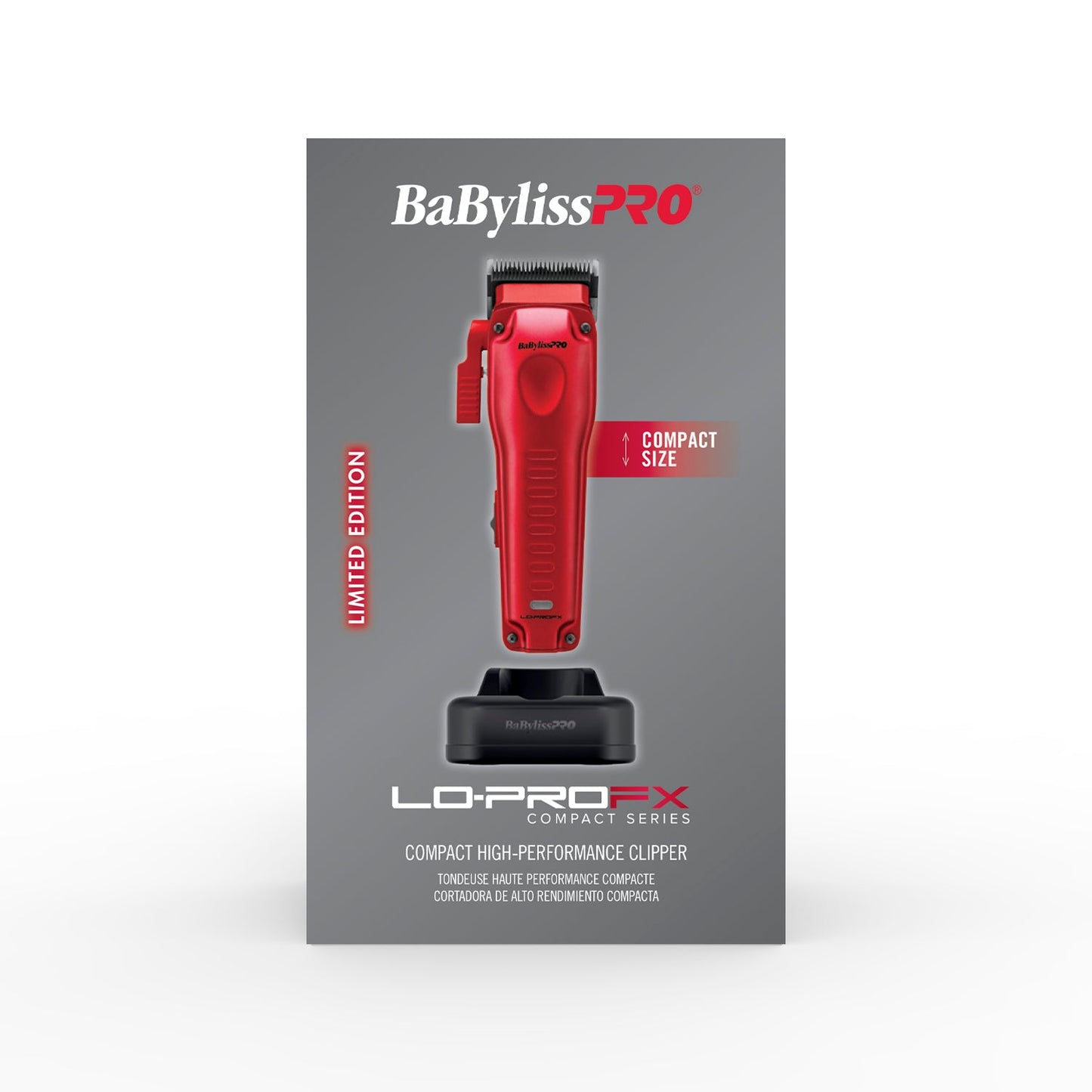 BaBylissPRO FXONE LO-PROFX High Performance Compact Clipper - Red #FX82RD