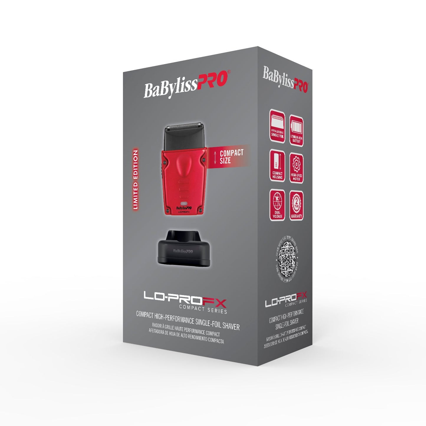 BaBylissPRO FXONE LO-PROFX High Performance Compact Shaver - Red #FXLPFS1RD