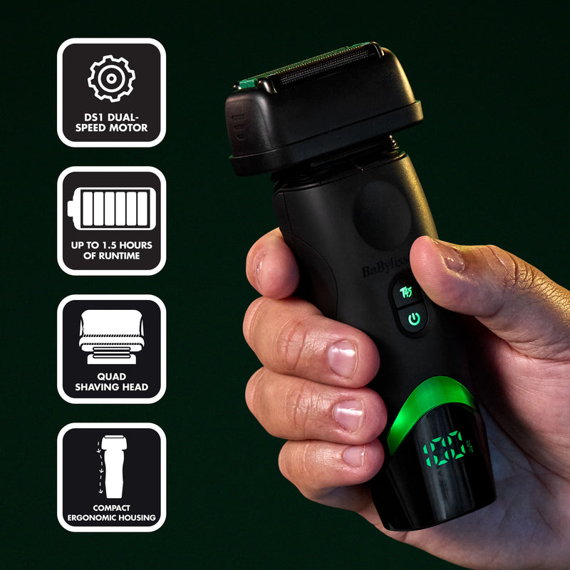 BaBylissPRO X Tomb45 Wireless-Charging Double-Foil Shaver #FXT45FS - Black