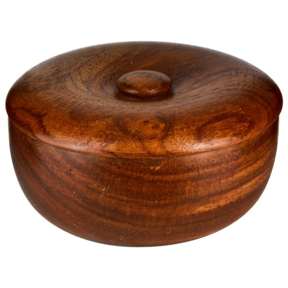 Colonel Conk Dark Oak Wood Covered Shave Bowl