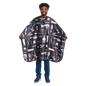 Scalpmaster Barber Print Styling Cape Black