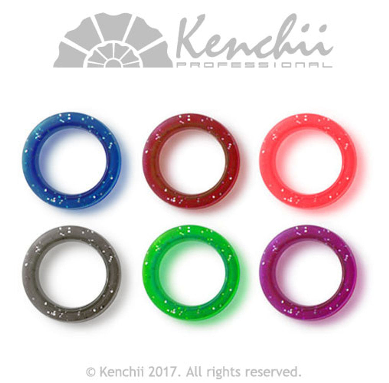 Kenchii 6-pack Thin Finger Comfort Ring Inserts for Shears (Multiple C ...