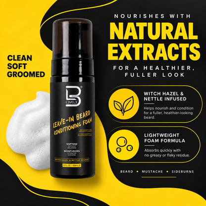 L3VEL3 Leave-In Beard Conditioning Foam
