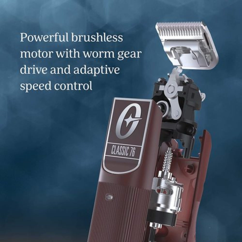 Oster Professional Cordless Hair Clippers, Classic 76 for Barbers and Hair Cutting with Detachable Blade, Burgundy