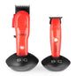 StyleCraft Rebel Red Combo Set - Professional Cordless Hair Clipper/Hair Trimmer Set with Super-Torque Motor #SC203R