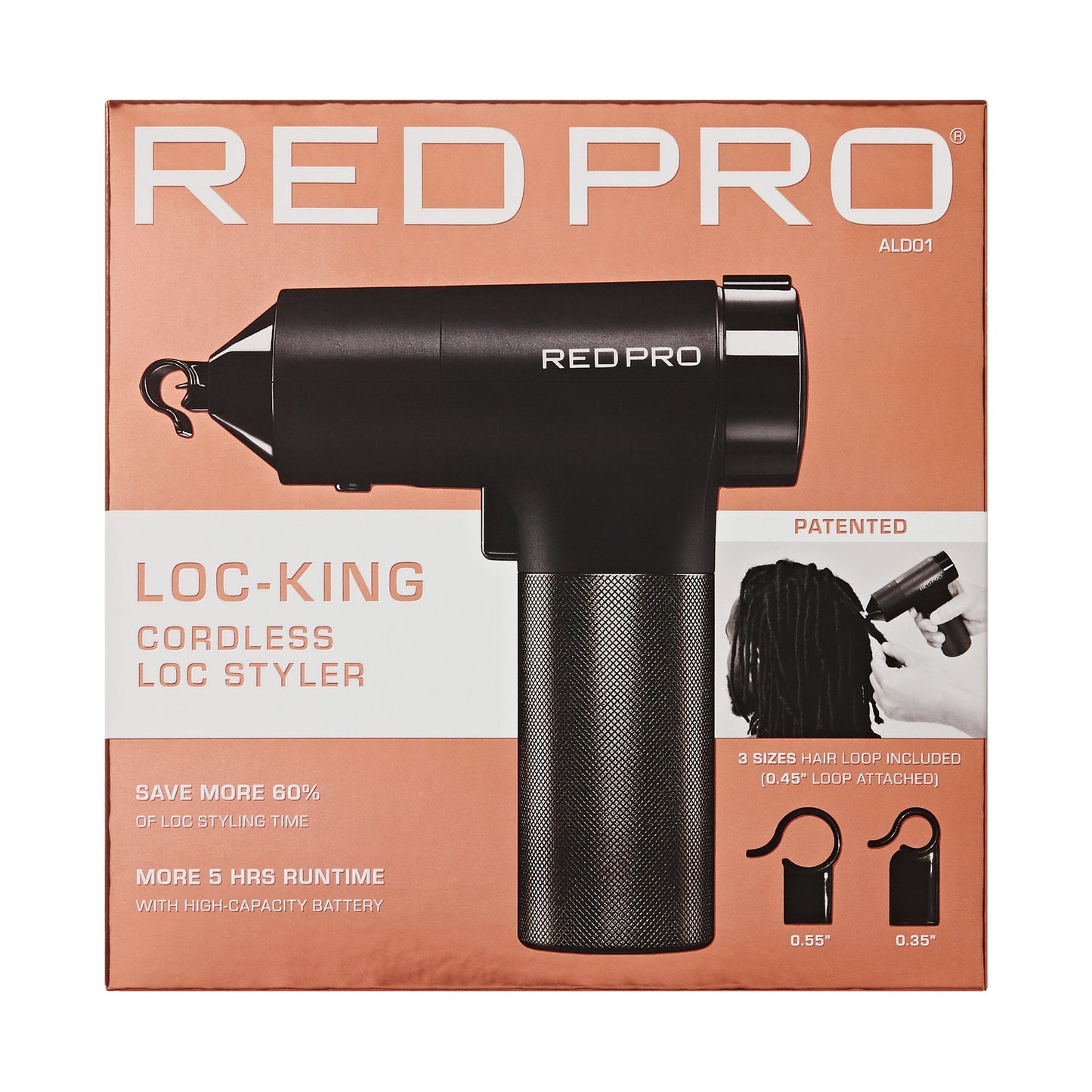 Red PRO LOC-KING Cordless Auto Loc Styler