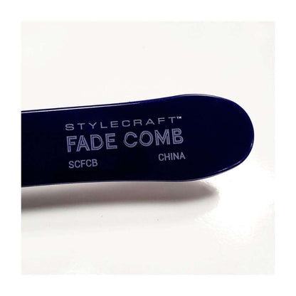 StyleCraft Fade Comb - Professional Close Tooth Fade Hair Comb Heat-Resistant Plastic with Comfort Grip #SCFCB